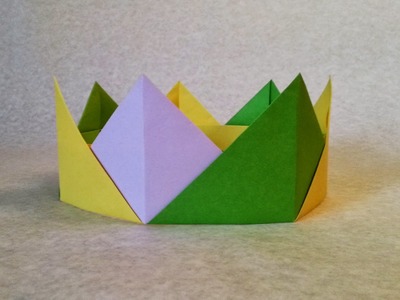 How to make a Crown Origami? (Crown Paper Folding step by step)