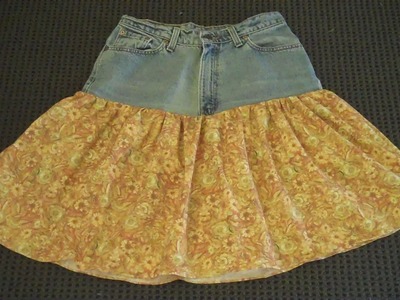 How to Make a Skirt from an Old Pair of Jeans