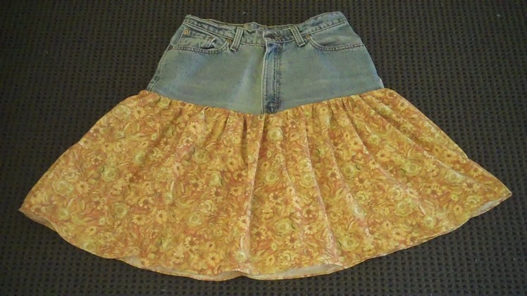 How to Make a Skirt from an Old Pair of Jeans