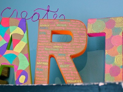 How to Make Colorful, Neon Wall Letters