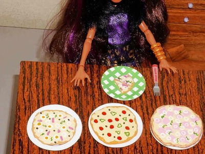 How to make pizza (with hot glue) for doll (Monster High, Barbie, etc)