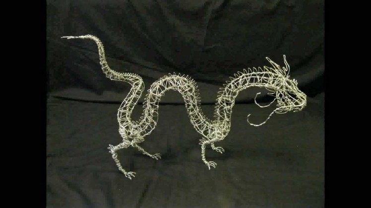 Large Chinese Dragon Wire Sculpture
