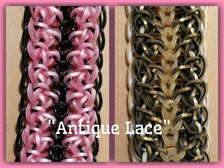 New "Antique Lace Hook Only Rainbow loom Bracelet.How To Tutorial