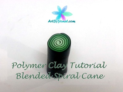 Polymer Clay Tutorial - How to Make a Blended Spiral Cane - Lesson #8