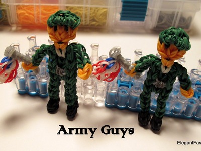 Rainbow Loom Army Action Figure - How to