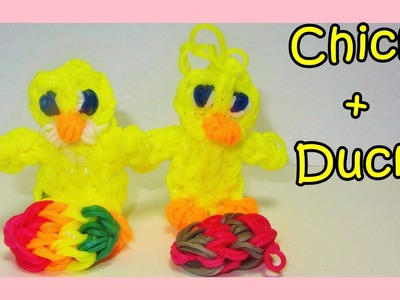 Rainbow Loom Chick + Duck Charms