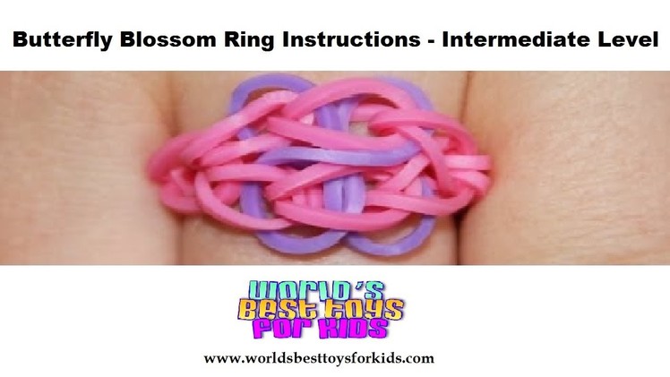 Rainbow Loom Rubber Band Refill - Butterfly Blossom Ring Instructions