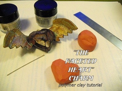 The Faceted Heart polymer clay charm tutorial