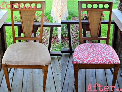 The Mommy Diaries│{DIY} Reupholster Dining Room Chairs With Me!