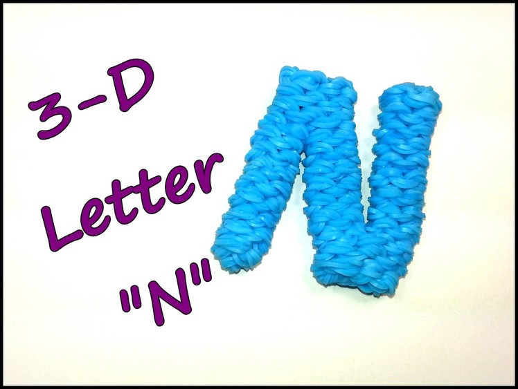 3-D Letter "N" Tutorial by feelinspiffy (Rainbow Loom)