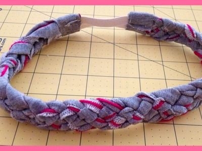 5 Strand Braided Headband from Upcycled. Recycled Material | Step by Step Video Tutorial