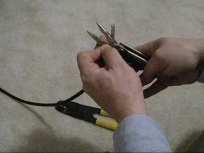 Coax cable RG6 stripping and crimping tutorial