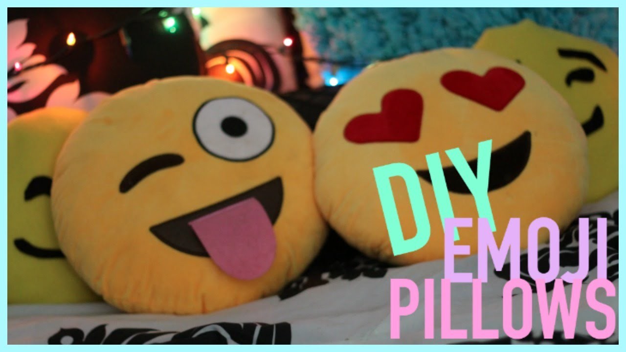 DIY Emoji Pillows, No Sew