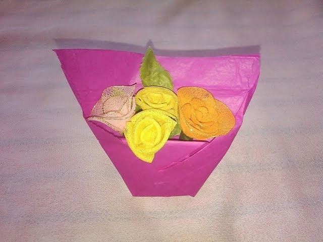 Flower Basket - Origami Paper Crafts for Kids