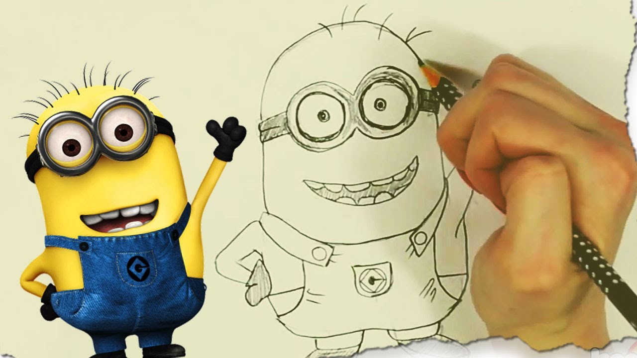 How to Draw a Minion (Despicable Me) by HooplaKidz Doodle, Drawing Tutorial