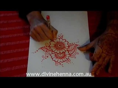 How to Draw Henna Flower - Arab fusion 1