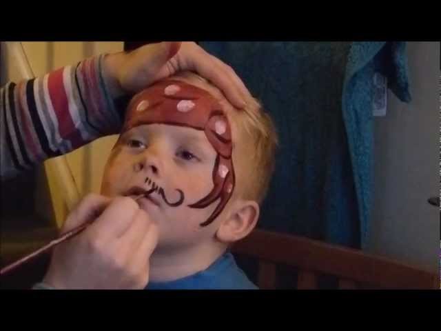 How to Face Paint a Pirate Tutorial | Boys Quick Face Painting Designs | Little Party Heaven