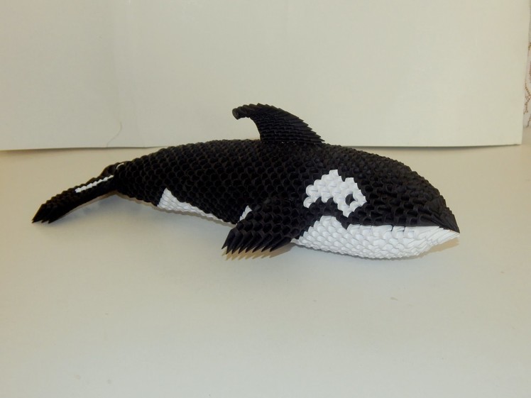 How to make 3D Origami Orca (Killer whale) part1
