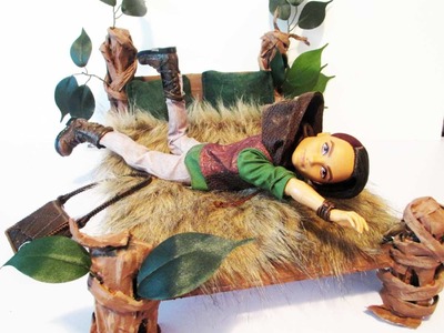 How to make a Hunter Huntsman Doll Bed Tutorial. Ever After High