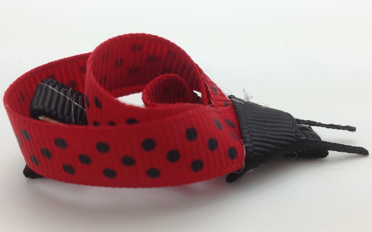 How To Make A Ladybug Ribbon Hair Clippie