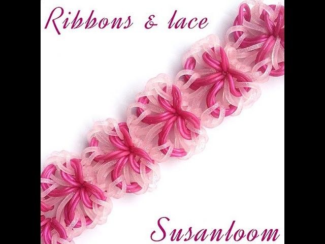How to make the ribbons & lace hook only bracelet (original design) rainbowloom