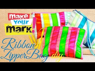 How to: Ribbon Zipper Bag (fully lined)