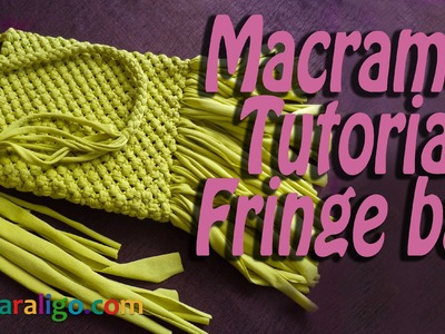 Macrame tutorial: How to make a macrame fringe bag!