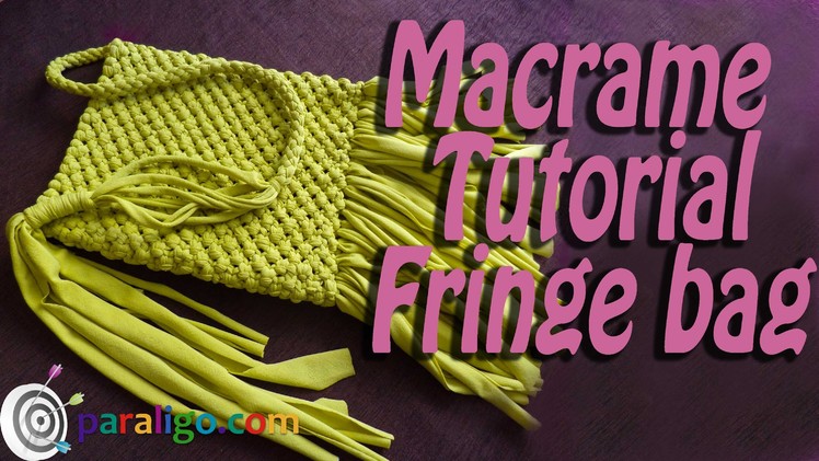 Macrame tutorial: How to make a macrame fringe bag!