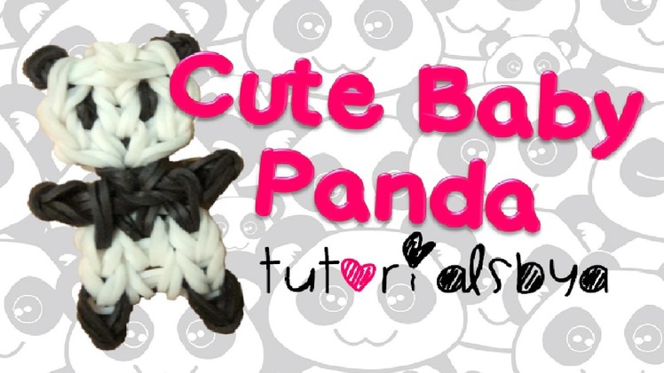 NEW Cute Baby Panda Rainbow Loom Charm.Figurine Tutorial