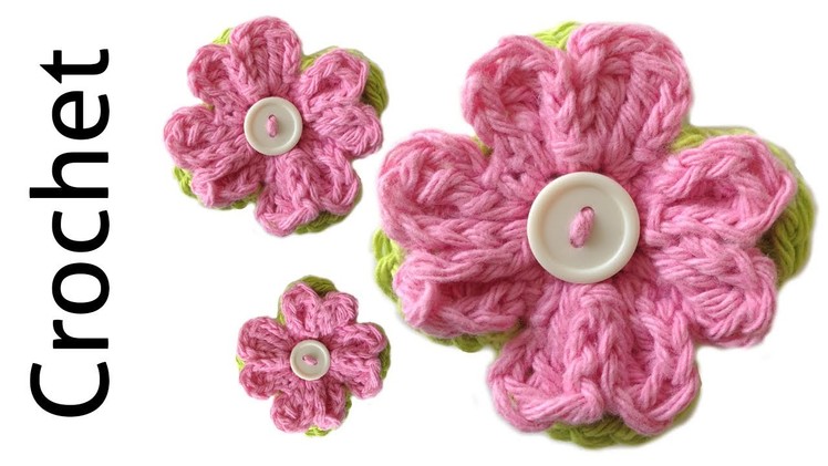 Pretty Posey Free Flower Crochet Pattern - Left Handed