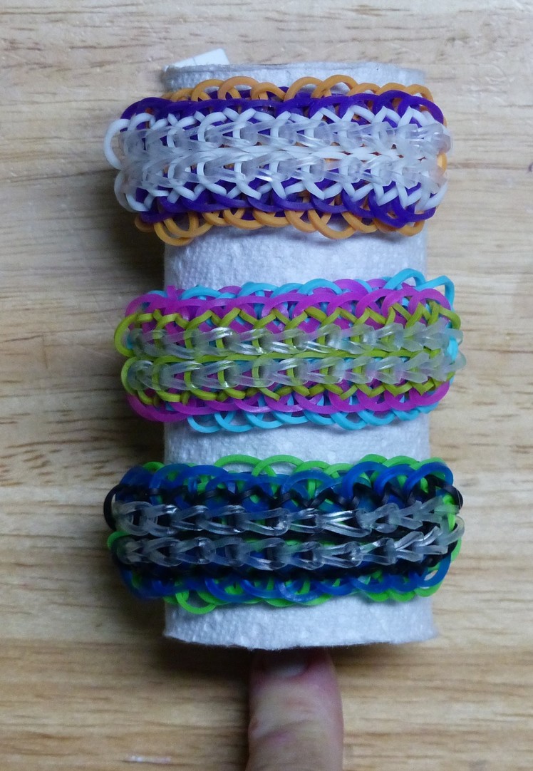 Rainbow Loom Bracelet - Original Design - "CUFFLET" (ref # 4ii)