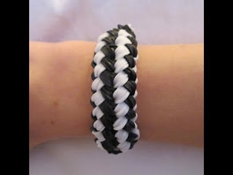 Rainbow Loom- How to Make a Charming Checkerboard Bracelet (A Variation of the Double Braid)