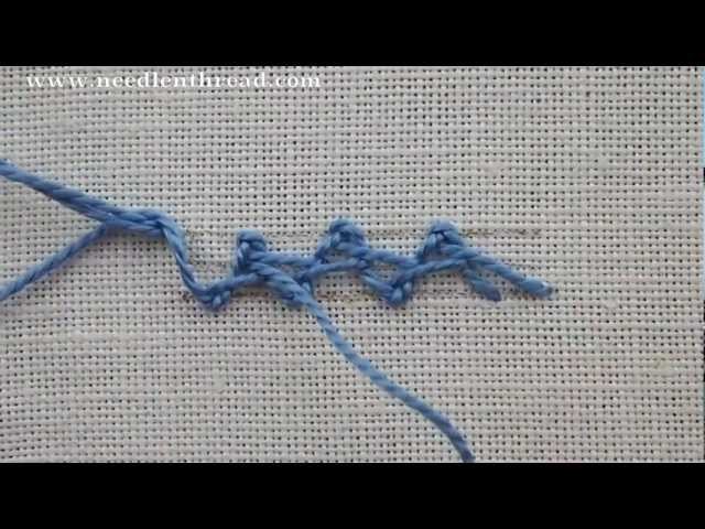 Spanish Knotted Feather Stitch