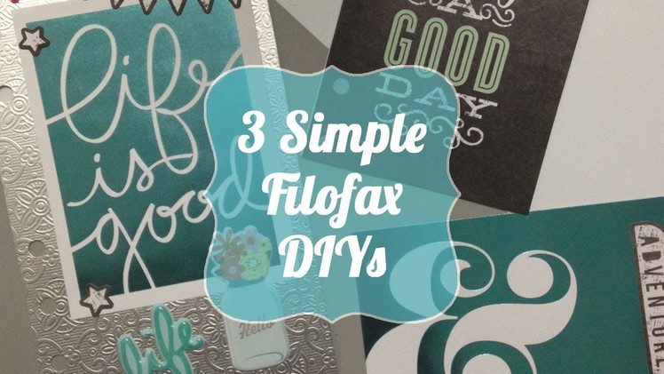 3 Simple Filofax DIYs | MAMBI Projects