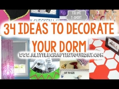 34 IDEAS TO DECORATE YOUR DORM | DIY DORM DECOR
