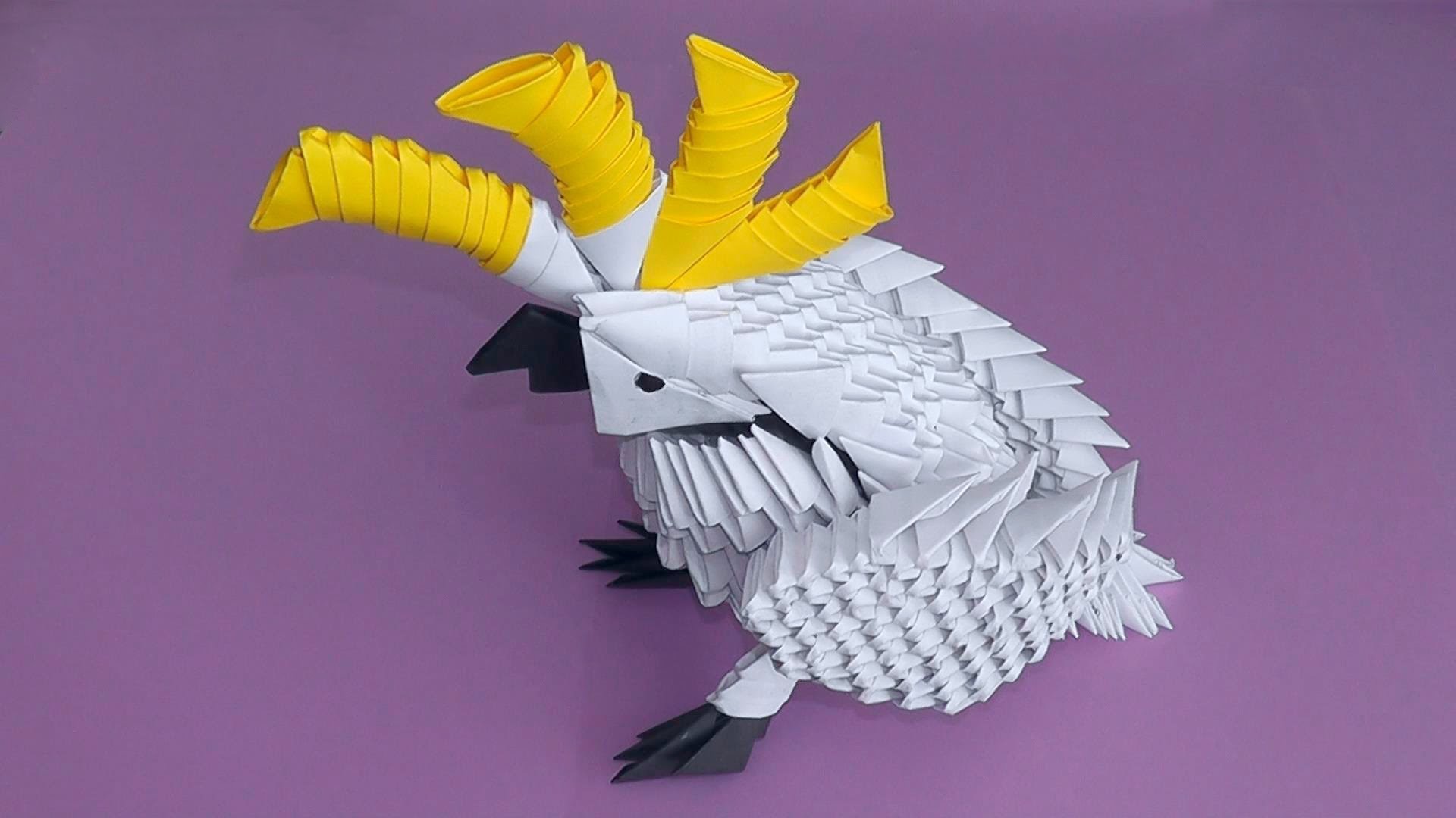 3d Origami Cockatoo Parrot Tutorial Instruction 0356