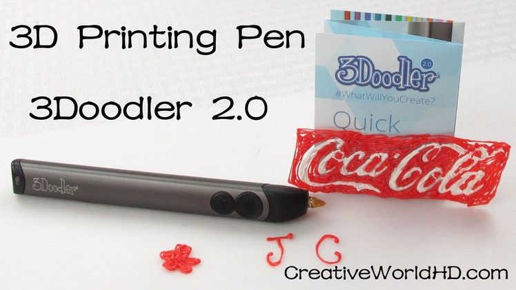 3Doodler 2 0 Review.Unboxing - 3D Printing Pen- Coca Cola Logo How to Tutorial