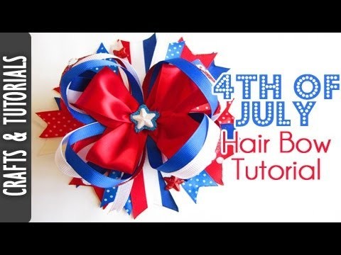 4th of July Hair Bow tutorial