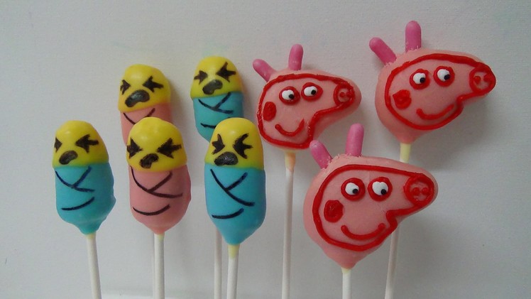 Cake pops peppa pig and lego babies