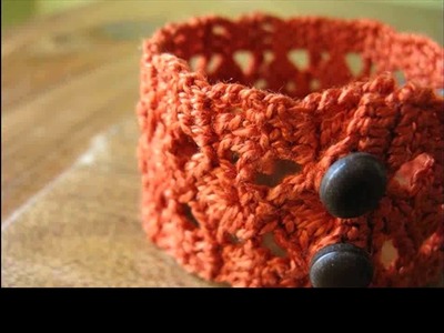 Crochet bracelet cuff