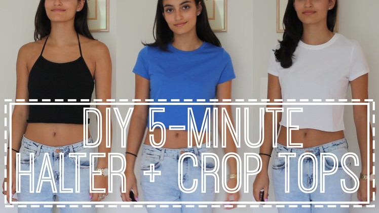 DIY 5-Minute Halter + Crop Tops
