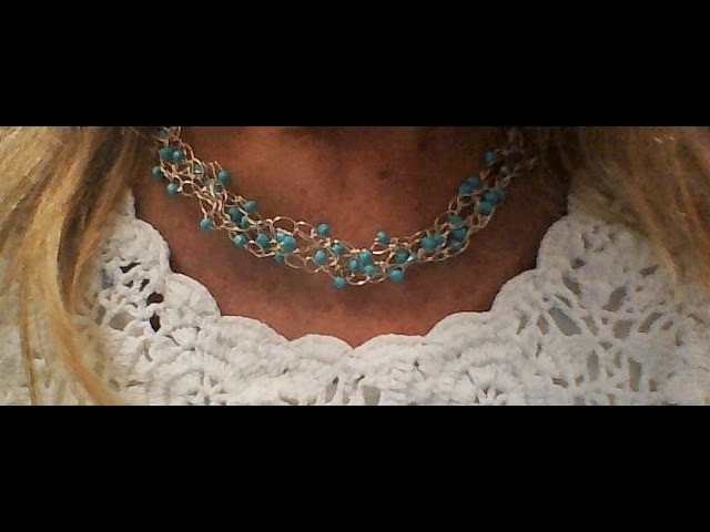 DIY Bead and Wire Crochet Necklace