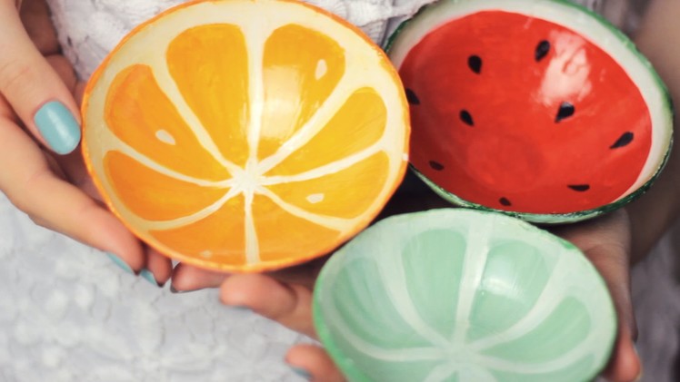 DIY: Clay Fruit Bowls from Scratch - Watermelon, Orange, Lime