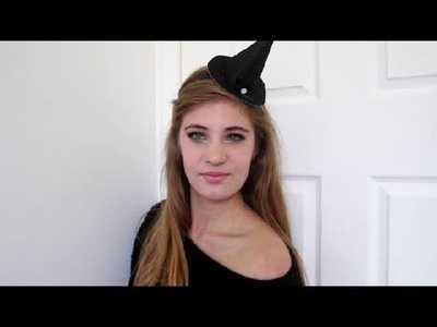 DIY cute witches hat. perfect for adding to a regular outfit for halloween!