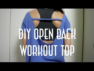 DIY Open-Back Workout Top (Transform your Old T-Shirts!)