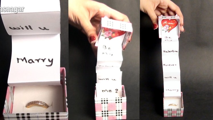 DIY Pop Up Marriage Proposal secret message in a box | JK Arts 585