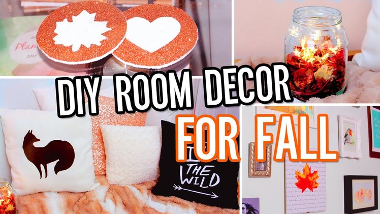 DIY Room Decor For Fall! Make Your Room Cozy: No-Sew Pillow, Tumblr Decorations & More!