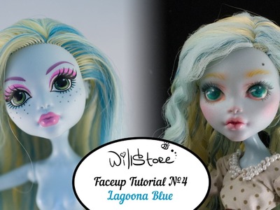 Faceup №4 Lagoona Blue OOAK Monster High Cutom doll repaint