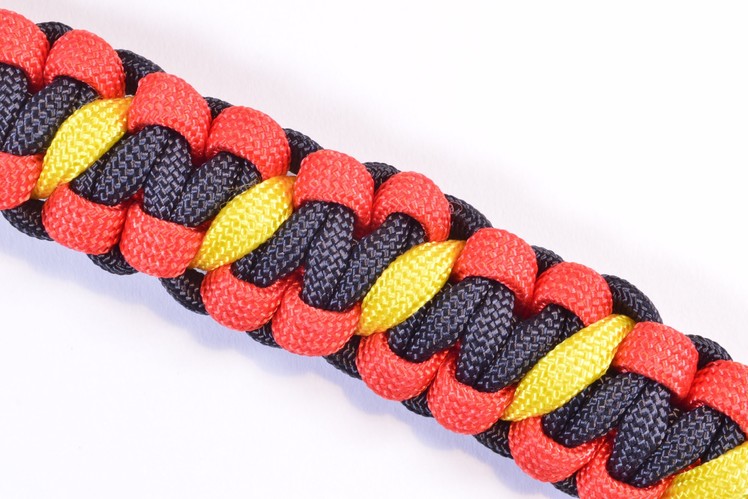 How to Make a Coral Snake Paracord Survival Bracelet - BoredParacord