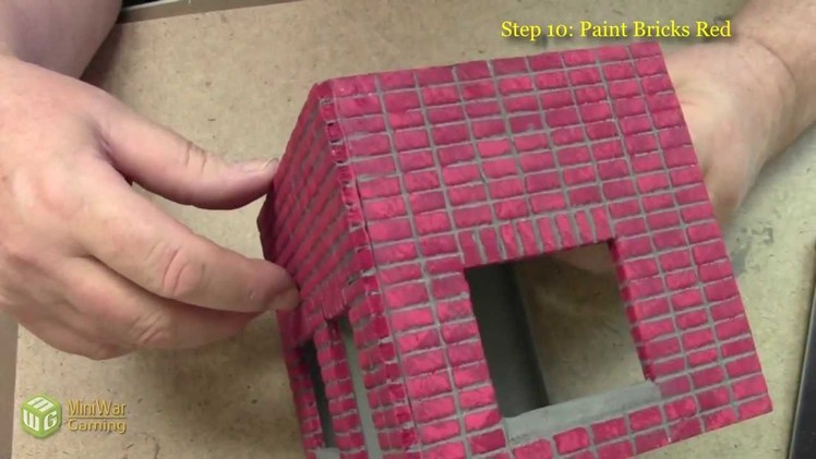 How to Make a Miniature Building with Stackbond Brick Work